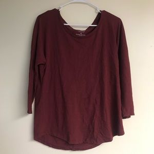 Reddish Scoop Neck Top